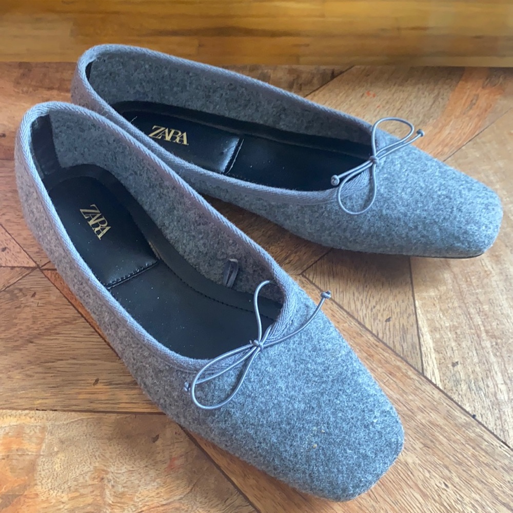 ❌sold❌ Zara Felt Ballet Flats